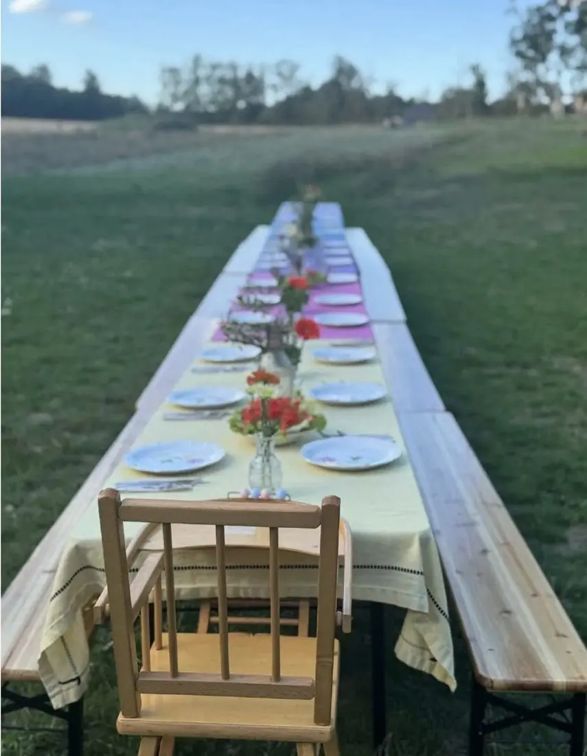La grande table dans la prairie