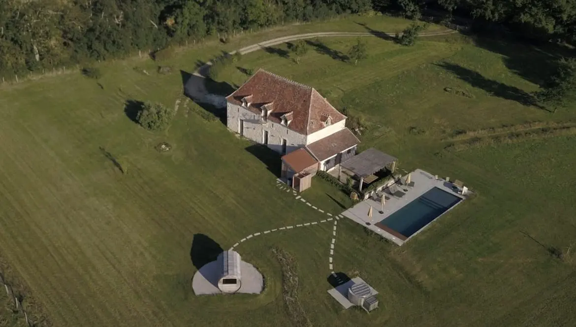 La maison vue du ciel