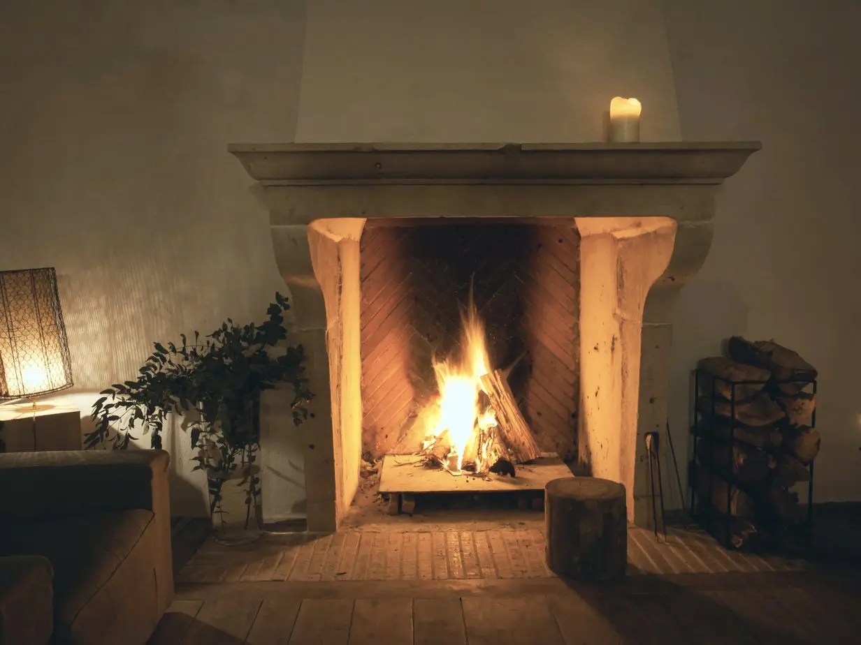 Le feu de cheminée